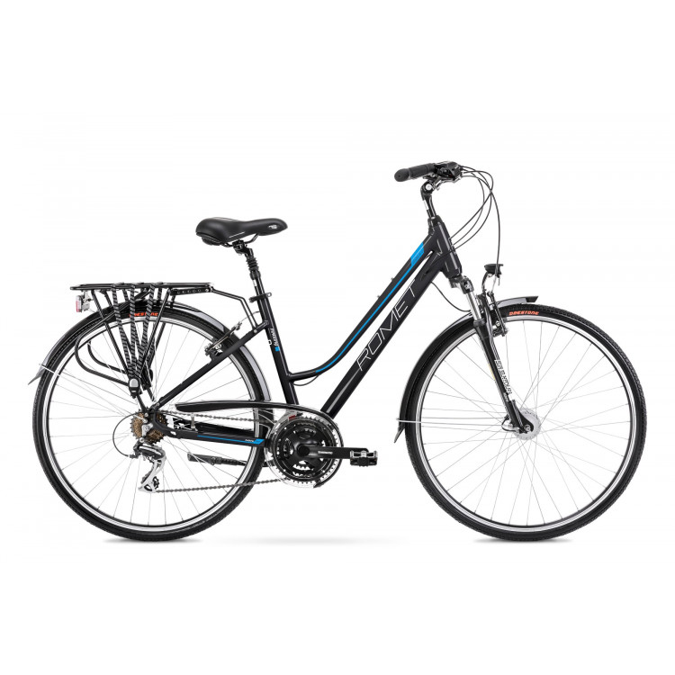 Trekingový bicykel 28" Romet Gazela 3 čierno-modrý hliníkový 19"
